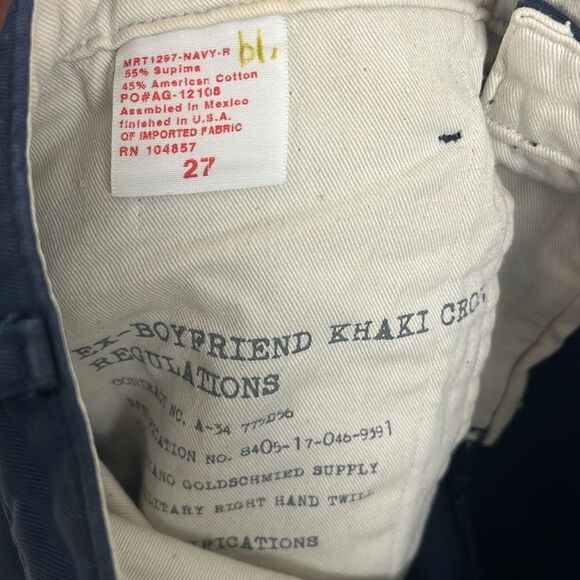 Adriano Goldschmied ex boyfriend navy khaki crop pant - Picture 4 of 5